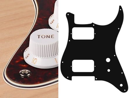 Boston ST-431-TI pickguard, Stallion, HH, 2 pot holes, toggle switch, 4 ply, tortoise intense