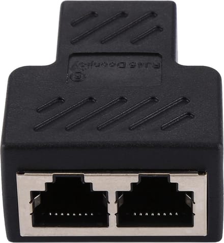 Netwerk kabel splitter (RJ45/ISDN) - Zwart