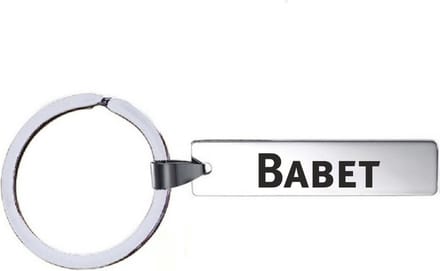 Sleutelhanger Met Naam - Babet - RVS