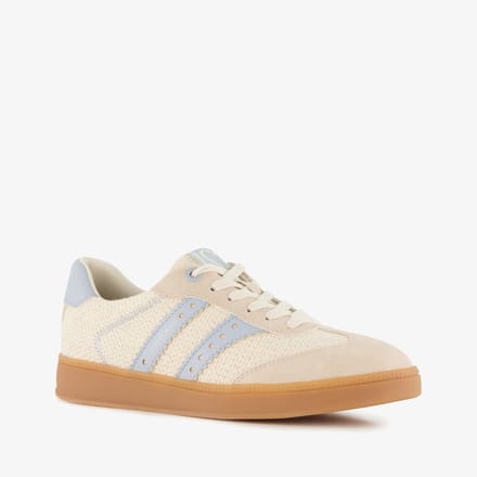 Marco Tozzi dames sneakers beige blauw - Maat 41 - Uitneembare zool