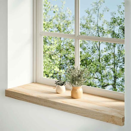 vidaXL - Vensterbanken - 2 - st - onbehandeld - 80x30x2 - cm - massief - eikenhout