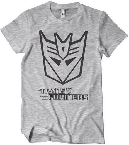 Transformers Decepticon Monotone T-shirt Heathergrey