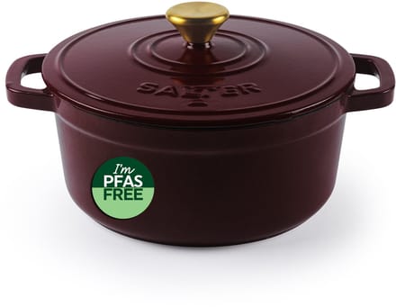 Salter Chester Gietijzeren Braadpan – Rood | 24CM | Zelfbesparend