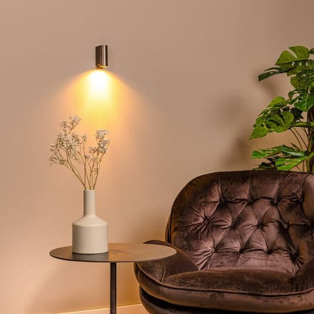 Lucide DUPLA - Wandspot / Wandlamp - 1xGU10 (MR11) - Koffie