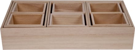 Cosy & Trendy Sorteerbakjes Set10 Pln Hout 30x15xh6cm