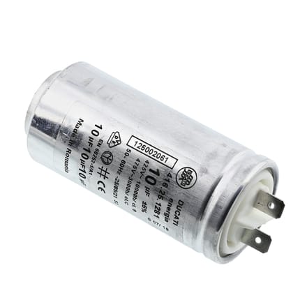 eVendix Condensateur 10 µF Compatible avec AEG 125002061/5 pour sèche-Linge et sèche-Linge