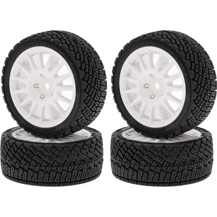 Pneus de voiture de course télécommandés, 68x45x27mm, remplacement de pneus de route pour Tamiya TT01 TT02 XV01, 4 pièces blanc