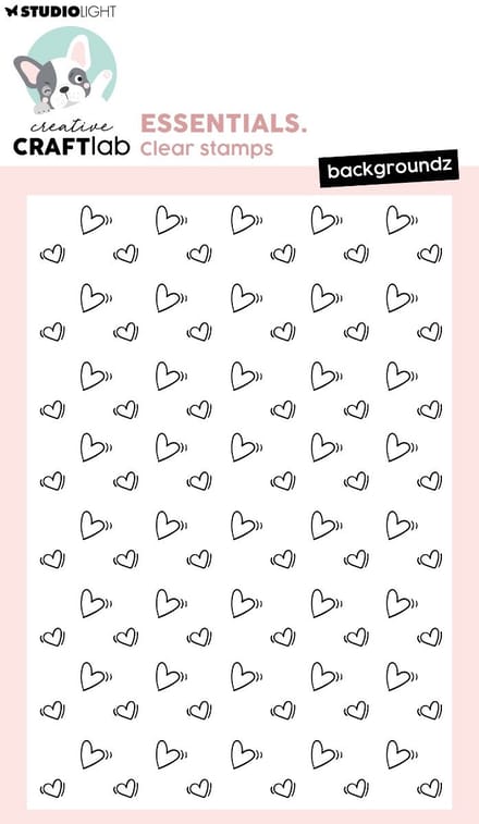 Clear stamp backgrounz hearts - Essentials nr. 929