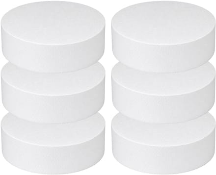 Piepschuim vormen - cirkel - 6x - D17,5 x 4 cm - styropor hobby / DIY vorm - basis knutselfiguren