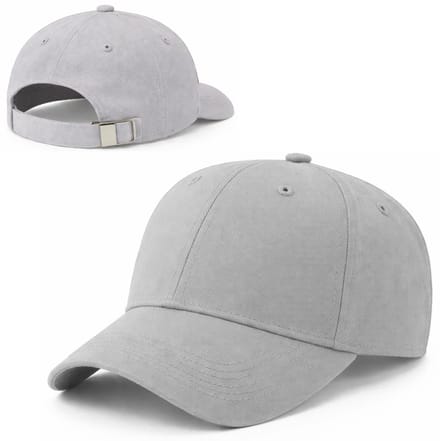 Local Cap – Basic 6 Panel Baseball Cap – 100% Katoen - Verstelbaar met Metalen Sluiting – Unisex – Lichtgewicht & Comfortabel – Grijs