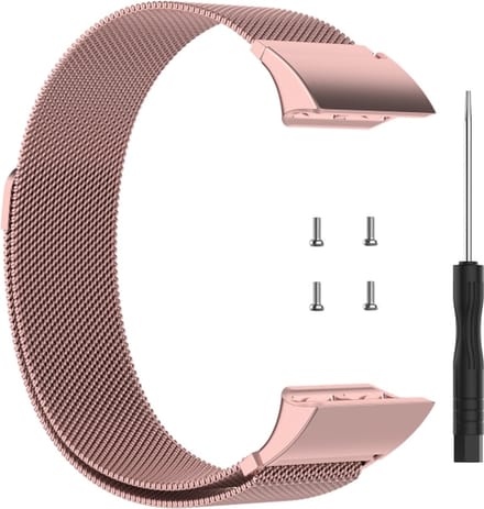 Milanees bandje - geschikt voor Garmin Forerunner 30 / 35 - rosekleurig