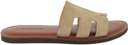 Emia Suede platte leren sandalen