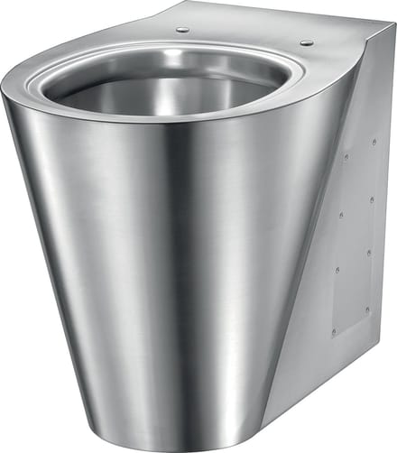 WC BCN P staand toevoer horizont RVS 304 mat