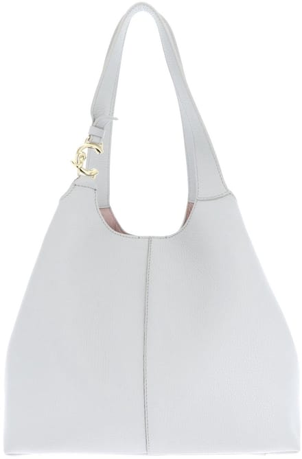 COCCINELLE Leren schoudertas C-Easy Shopper Snow Lichtgrijs