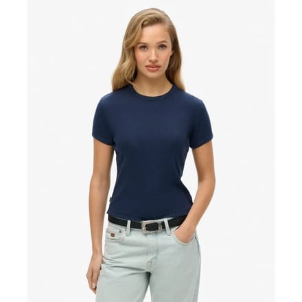 Geribbelde T-shirt met logo voor vrouwen Superdry Athletic Essentials
