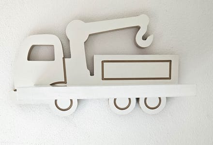 Moliland - Kinderen Półka Ciężarówka HDS - MDF - Scandivische Stijl - Wit
