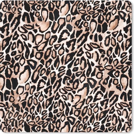 Muismat 20x20 cm - Mousepad Panterprint - Vlekken - Zwart - Muismatten