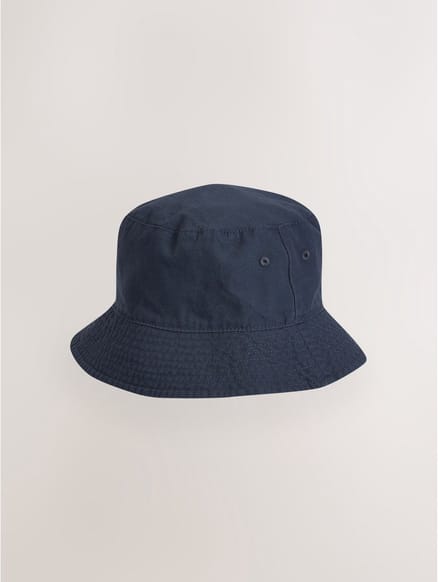 Next - Jongens - Katoenen canvas vissershoedje - Blauw