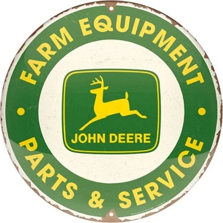 Rond Metaal Bord 35cm John Deere - Parts & Service