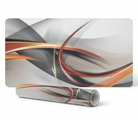 Antislip gaming bureaumat van vinyl met dynamisch golvenpatroon, 100x50 cm