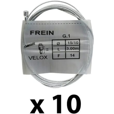 Doos met 10 remkabels voor racefietsen Velox 3.00 m