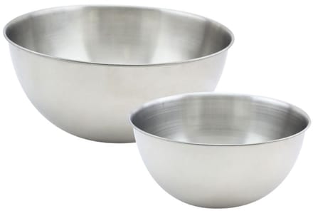 Set van 2 roestvrijstalen mengkommen 20,5 en 25 cm Fackelmann Basic