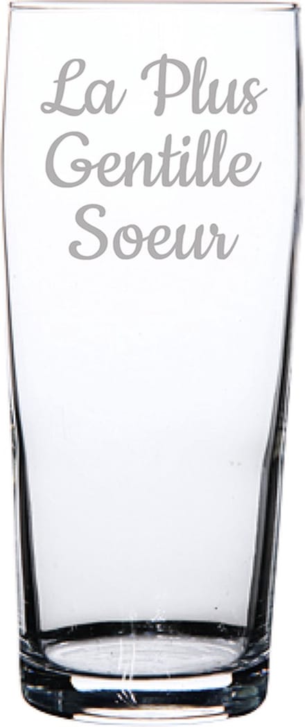 Bierfluitje gegraveerd - 19cl - La Plus Gentille Soeur