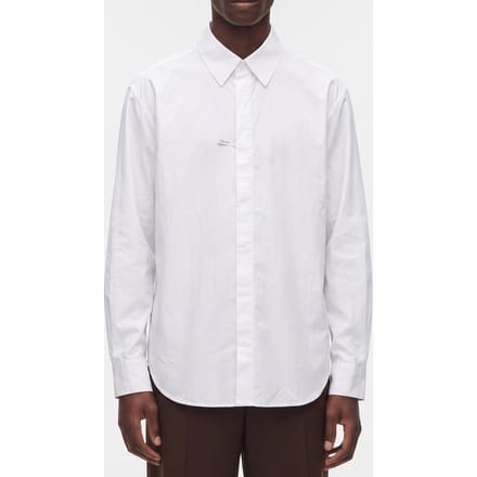 Calvin Klein Ls Solid Crisp Shirt Brilliant White Größe: M | Business hemden Outlet | Herren | Weiß