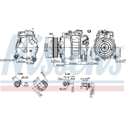 Compressor airconditioning NISSENS 890622