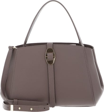 COCCINELLE Leren Handtas Schoudertas Chara Handbag Grained Leather Warm Taupe