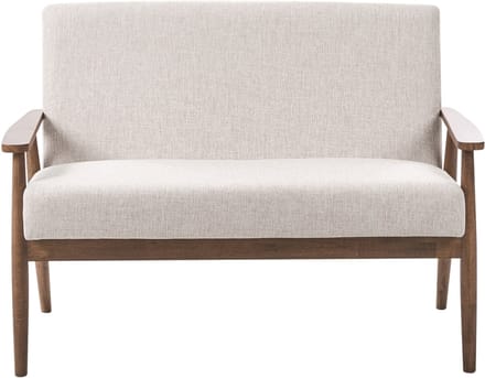 ESRUM - Tweezitsbank - Beige/Donkerbruin - Polyester
