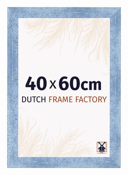 Fotolijst 40x60 cm - MDF - Helder Blauw Geveegd - Praag