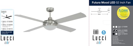 Plafondventilator Beacon Futura Mood 132cm 213009