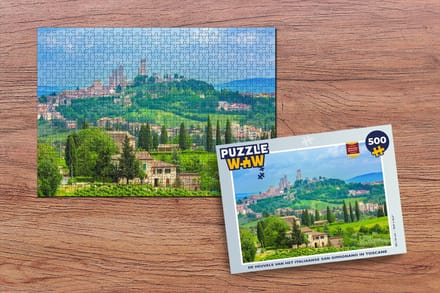 Puzzel De heuvels van het Italiaanse San Gimignano in Toscane - Legpuzzel - Puzzel 500 stukjes