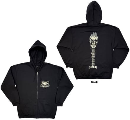 Sum 41 - Tour '24 Pt.2 Pocket Logo & Skull Vest met capuchon - L - Zwart