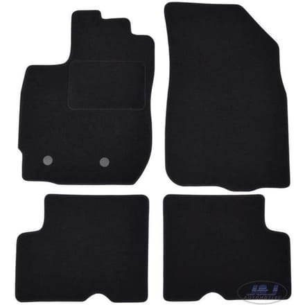 Tapis De Sol Noir Velours - J&J Automotive - Dacia 2014-2017 - Sur Mesure - Antidérapant - Imperméable