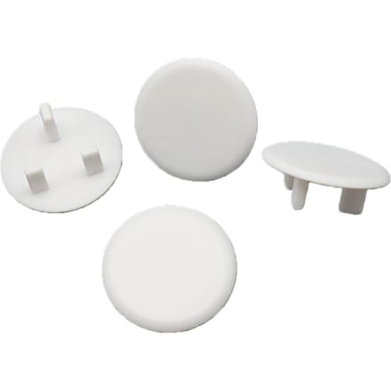 Cache prise 3 trous ABS Protection de prise Sécurité électrique Protecteur pour ménage Style anglais Mince white
