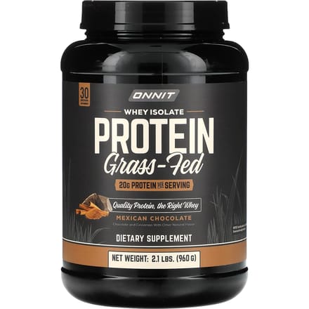 Onnit, wei-eiwit isolaat, grasgevoerd, Mexicaanse chocoladesmaak, 2,1 lb (960 gr)