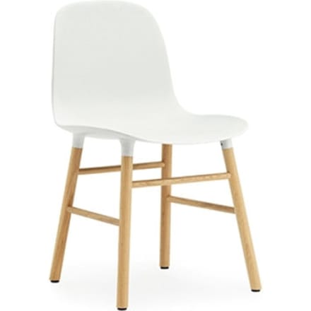 Normann Copenhagen Form Chair - Stoel - Wit met eiken onderstel