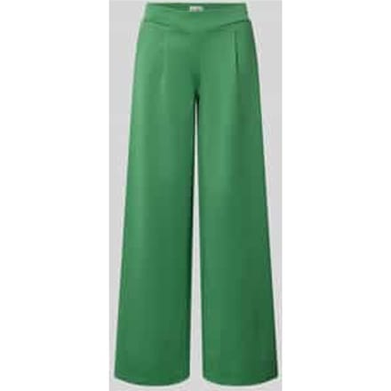 wide fit broek met viscose, model 'Kate'