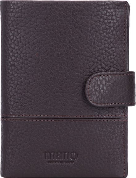 mano Leren Portemonnee Don Tommas Coin Wallet with Flap Brown Bruine