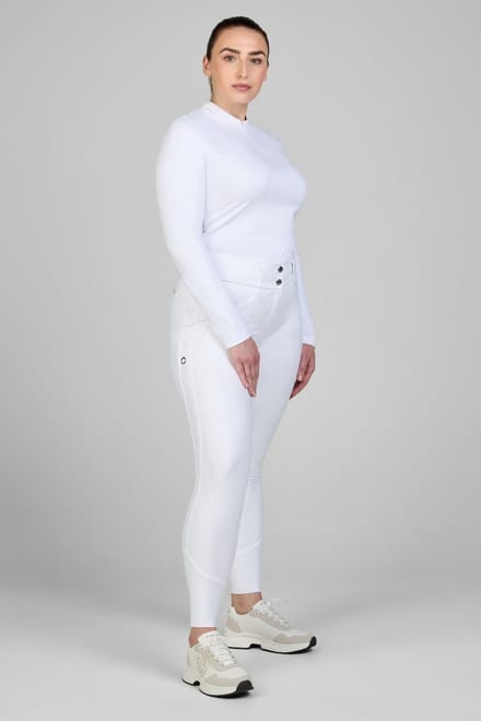 Pikeur Laure Rijbroek Dames Full Grip SD Classic XL Wit