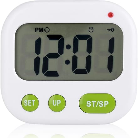 Muziek/Trilling Digitale LCD Wekker Elektronische Keukentimer met Achtergrondverlichting gray