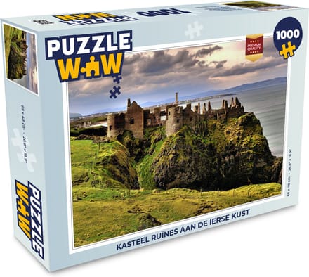 Puzzel Kasteel ruïnes aan de Ierse kust - Legpuzzel - Puzzel 1000 stukjes volwassenen