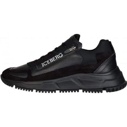 Baskets iceberg en cuir italien neuves noires - Taille: 41 black