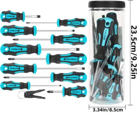 Professionele Magnetische Schroevendraaierset – Vanadium Staal Bits met Phillips, Plat, Hex & Torx
