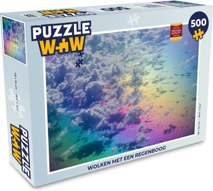 Puzzel Wolken met een regenboog - Legpuzzel - Puzzel 500 stukjes