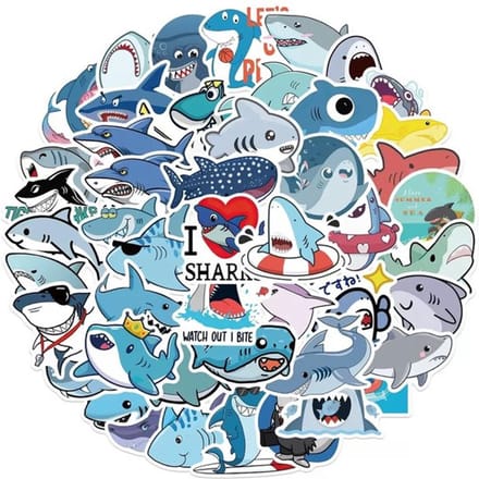 Dailygoods- Oceaanstickers 50 Stuks - Vinylstickers - Waterdichte