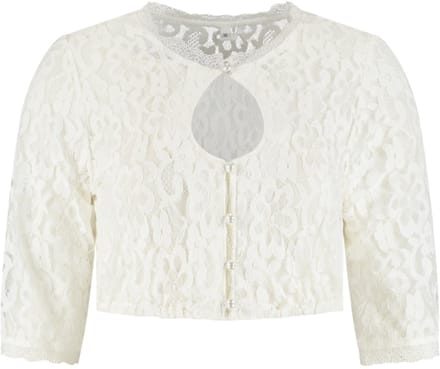 Dirndl Blouse Oktoberfest - Cremé - Druppelvormige Halslijn - Dames - Maat M