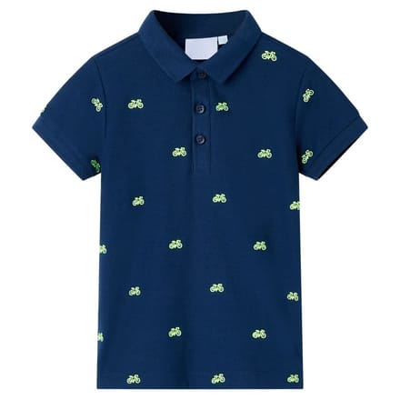 vidaXL Kinderpoloshirt 92 marineblauw